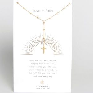 Dogeared Cross Necklace with Swarovski Crystal